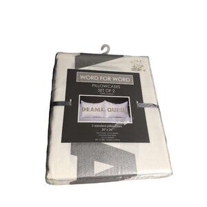 Word For Word Pillowcases Set Of 2 Drama Queen 2 Standard Pillowcases 20"x26"